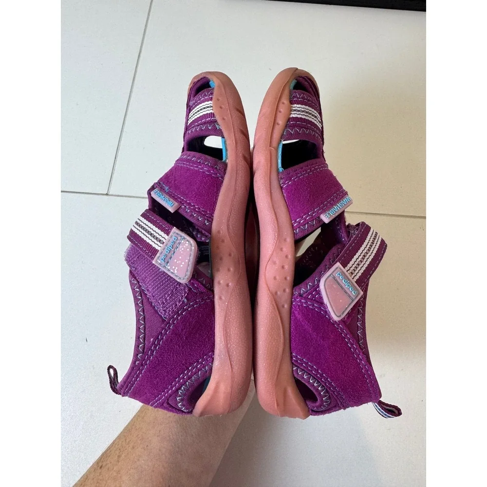 Pediped‎ Sahara Sandals Kids Size 12.5 13 Purple Washable Water Shoes Gorpcore